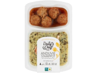 Daily Chef Andijviestamppot met gehaktbal