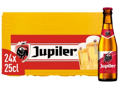 Jupiler Belgisch pils bier Krat