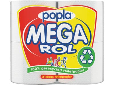Popla wc papier - Megarol toiletpapier - extra velletjes