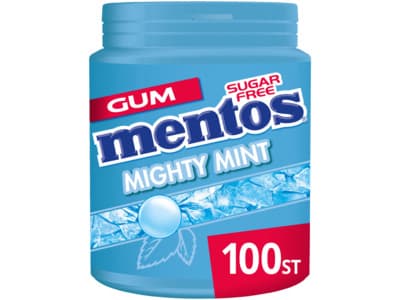 Mentos Mighty Mint XL Kauwgom mint Suikervrij Pot