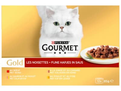 Gourmet Gold Fijne Hapjes kattenvoer vis/vlees