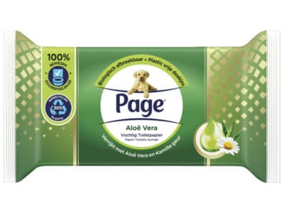 Page vochtig toiletpapier - Aloe vera