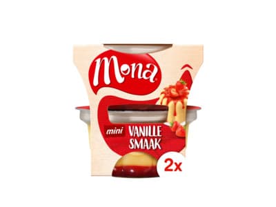 Mona Vanille pudding met saus