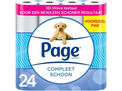 Page Toiletpapier compleet schoon