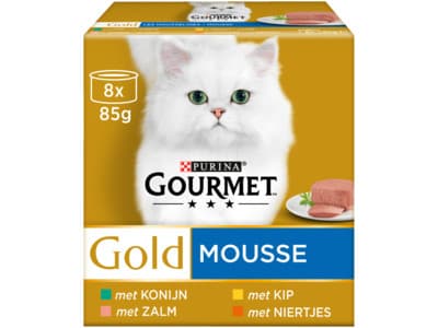 Gourmet Gold mousse kattenvoer nat vis/vlees