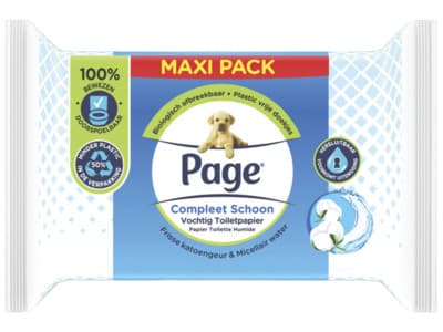 Page vochtig toiletpapier - Compleet Schoon