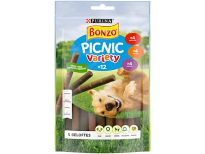 Bonzo Picnic Variety hondensnacks rund & kip