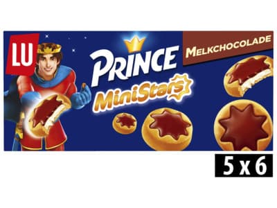 Lu Prince MiniStars koekjes melkchocolade