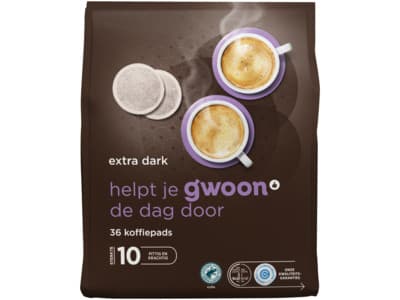 G'woon Koffiepads extra dark roast