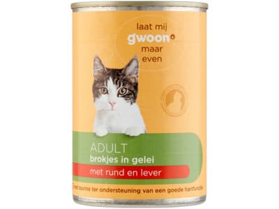 G'woon Brokjes in gelei rund & lever kat