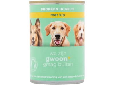 G'woon brokjes in gelei met kip- adult hond