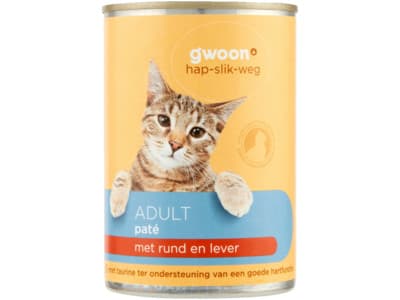 G'woon Adult pate rund en lever kat