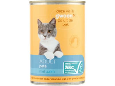 G'woon Adult pate met zalm kat