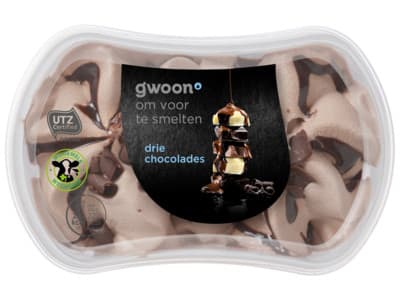 G'woon Slagroomijs duo chocolade
