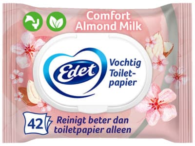 Edet Vochtig toiletpapier amandel