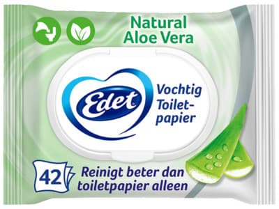 Edet Vochtig toiletpapier aloë vera
