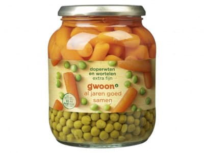 G'woon Doperwten wortelen extra fijn