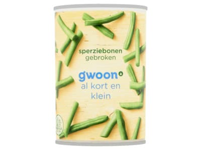 G'woon Sperziebonen gebroken