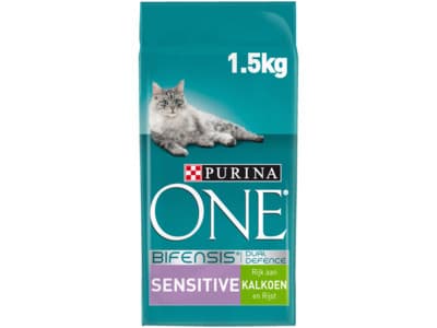Purina one Sensitive kattenvoer rijk aan kalkoen