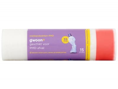 G'woon Trekbandzakken transparant 35l