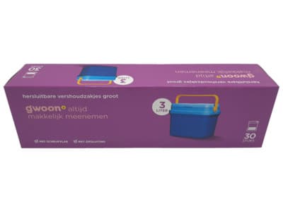 G'woon Vershoudzakjes met sluiting 3 liter