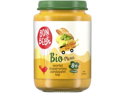 Bonbébé Doperwtjes wortel doperwtjes kip 8+ maanden