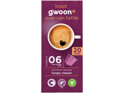 G'woon Koffiecups lungo classic