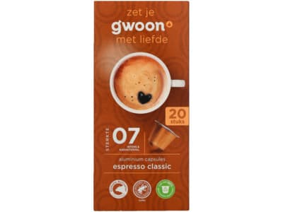 G'woon Koffiecups espresso classic