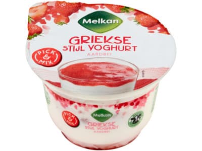 Melkan Griekse stijl yoghurt aardbei