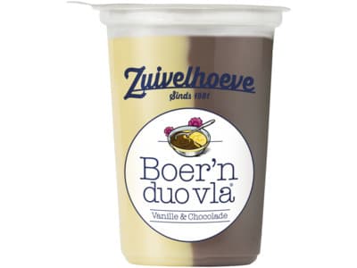 Zuivelhoeve Boer'n vla duo choco vanille