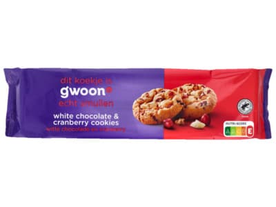 G'woon Chocolate chip cookies wit cranberry