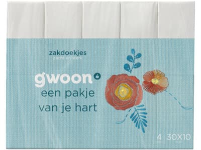 G'woon Zakdoekjes 4 laags