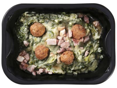 Ted's Andijvie stamppot met gehaktbal