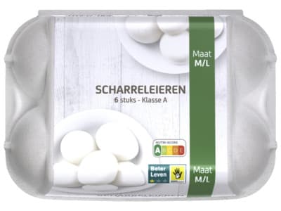Scharreleieren wit