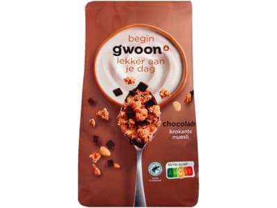 G'woon Krokante Muesli choco