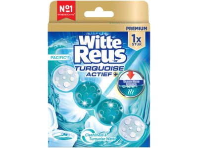 Witte Reus Toiletblok turquoise actief