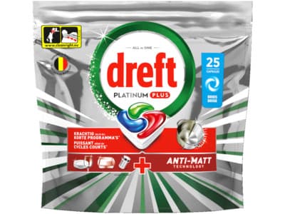 Dreft Platinum plus vaatwascapsules, bries