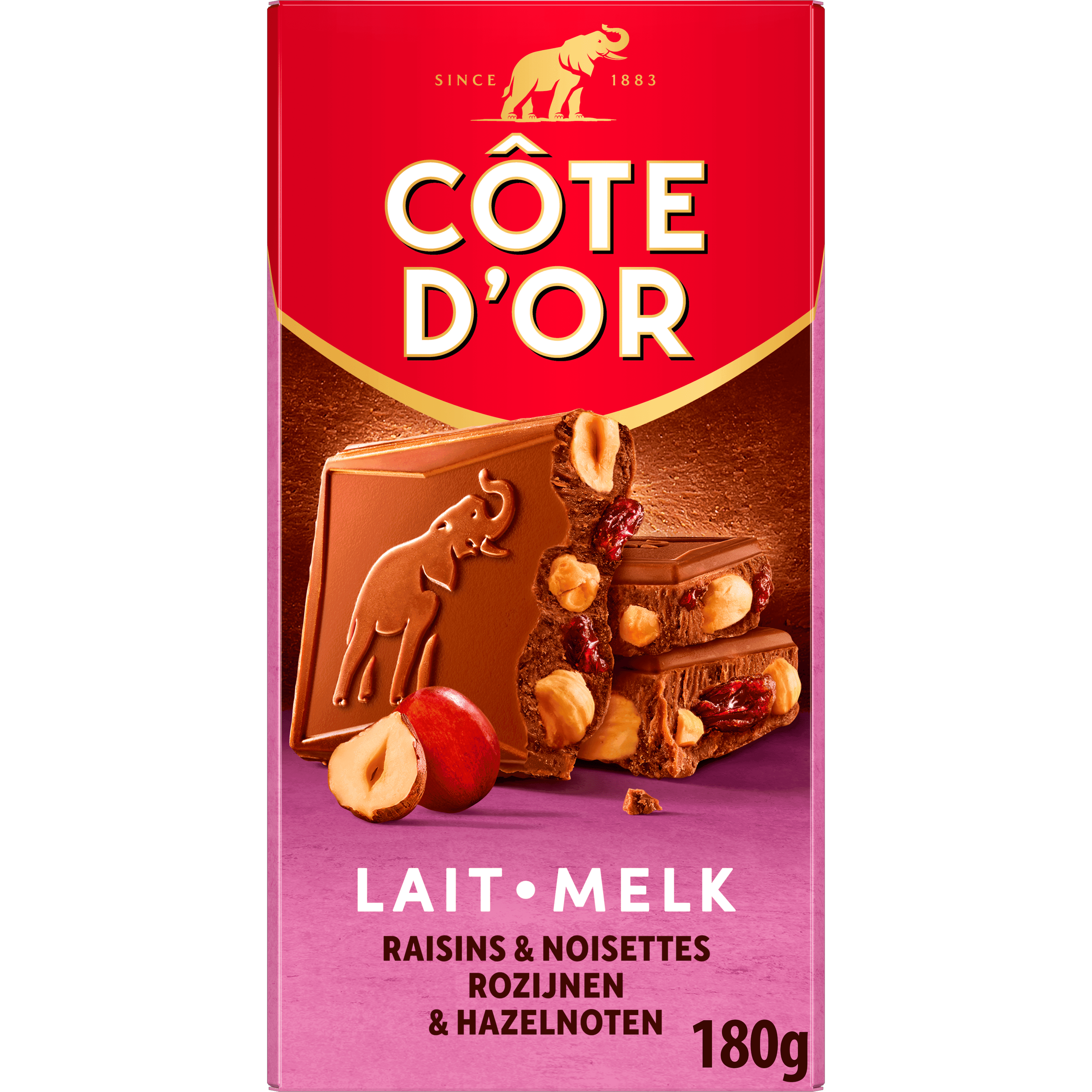 Côte d'Or Bloc Melk rozijn hazelnoot