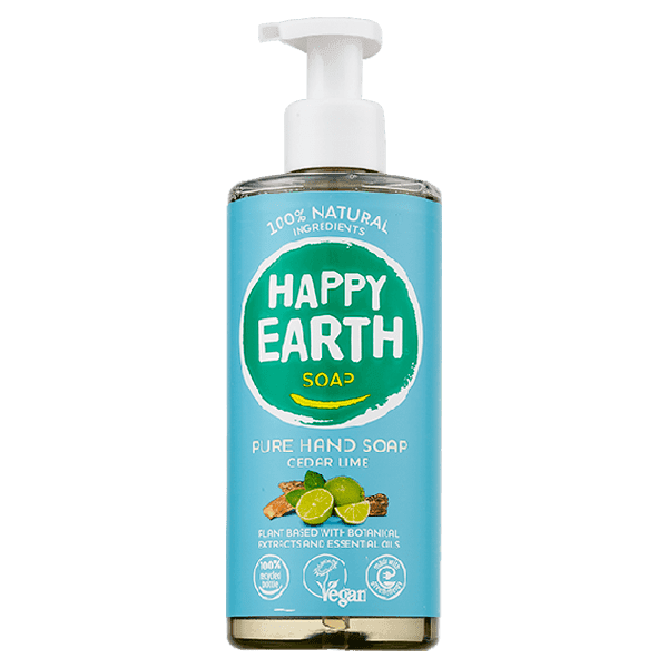 Happy Earth 100% Natuurlijke Handzeep Cedar Lime