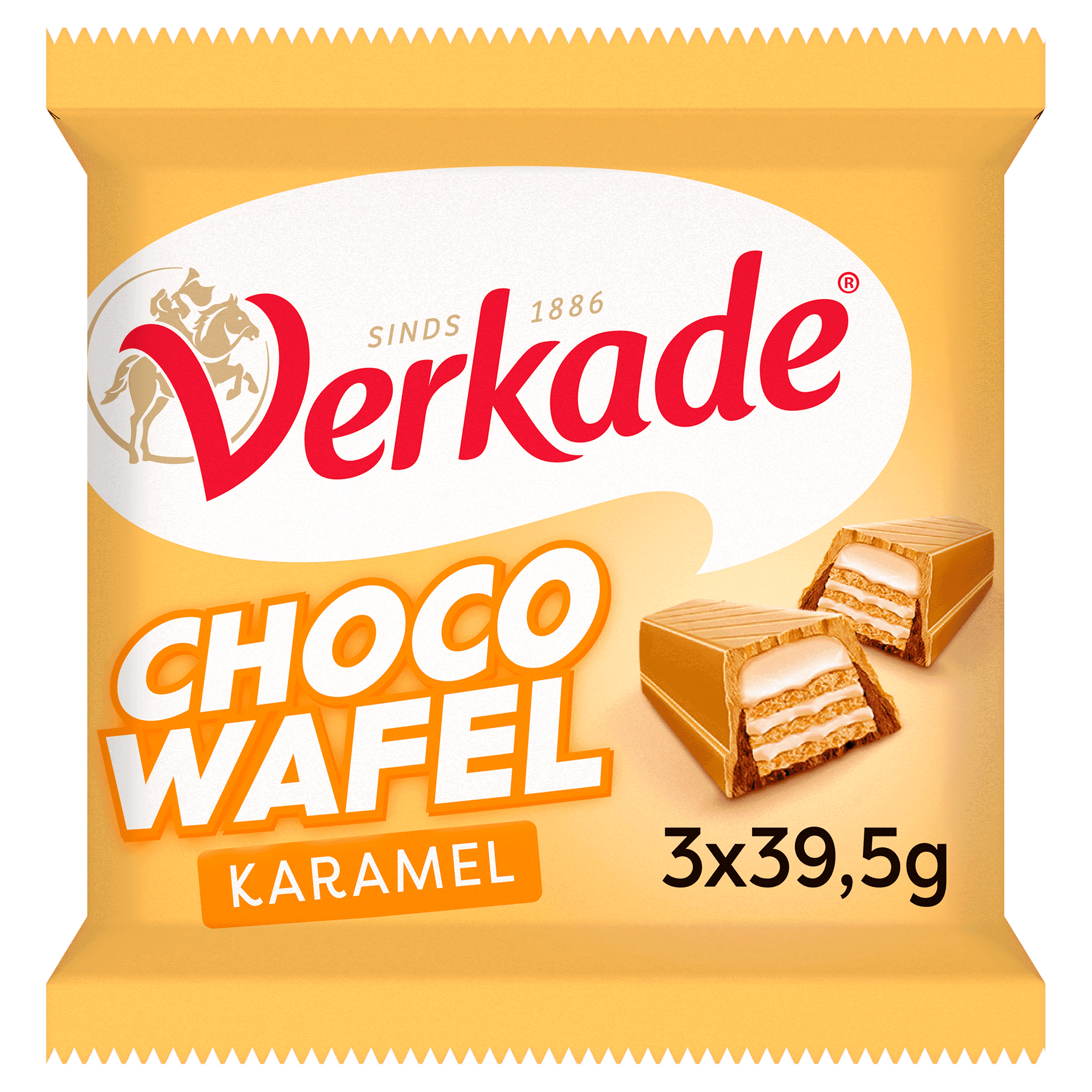 Verkade Chocowafel karamel 3-pack