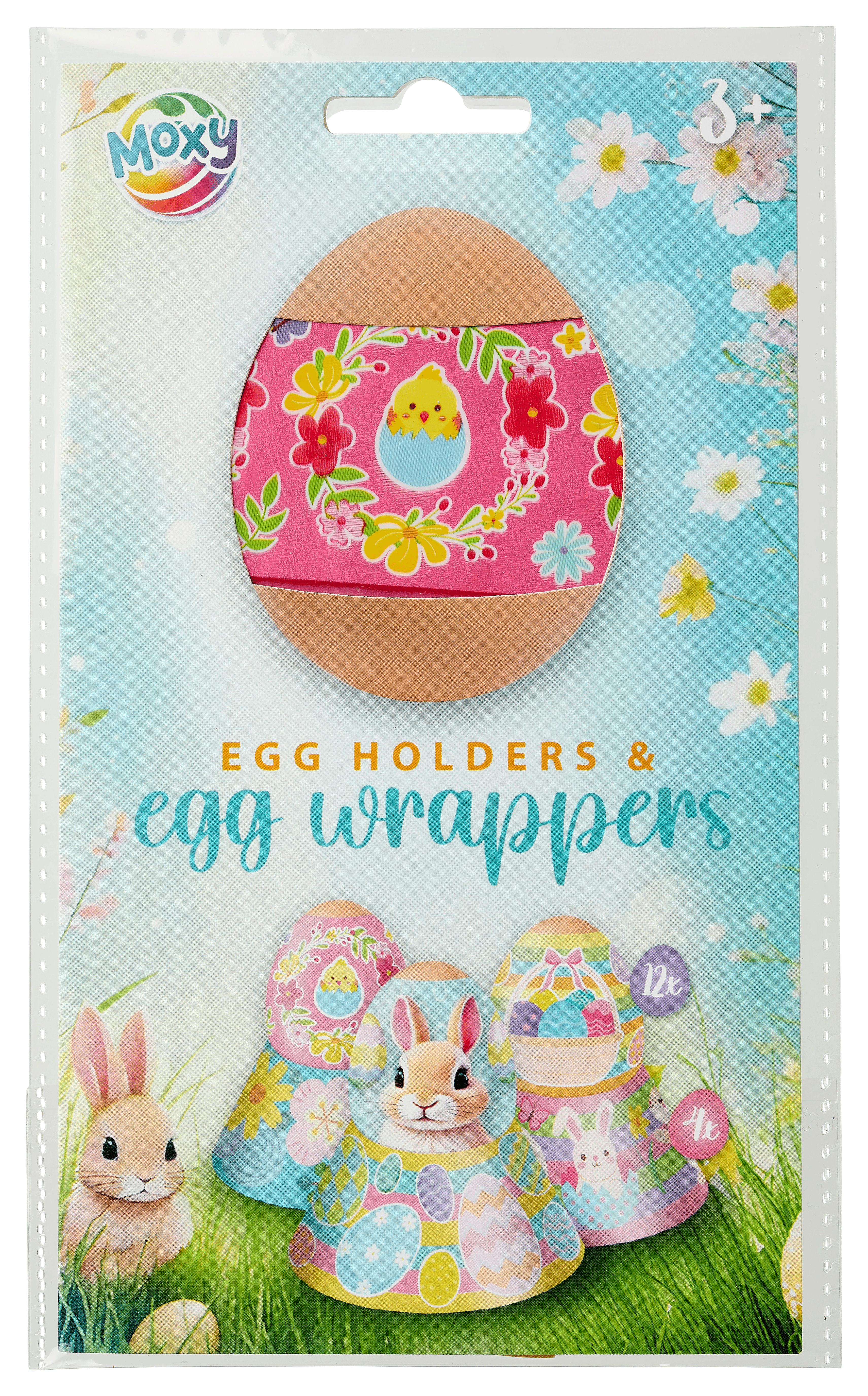 Neutraal Paas eiwikkels, 12 stuks, 4 eierhouder