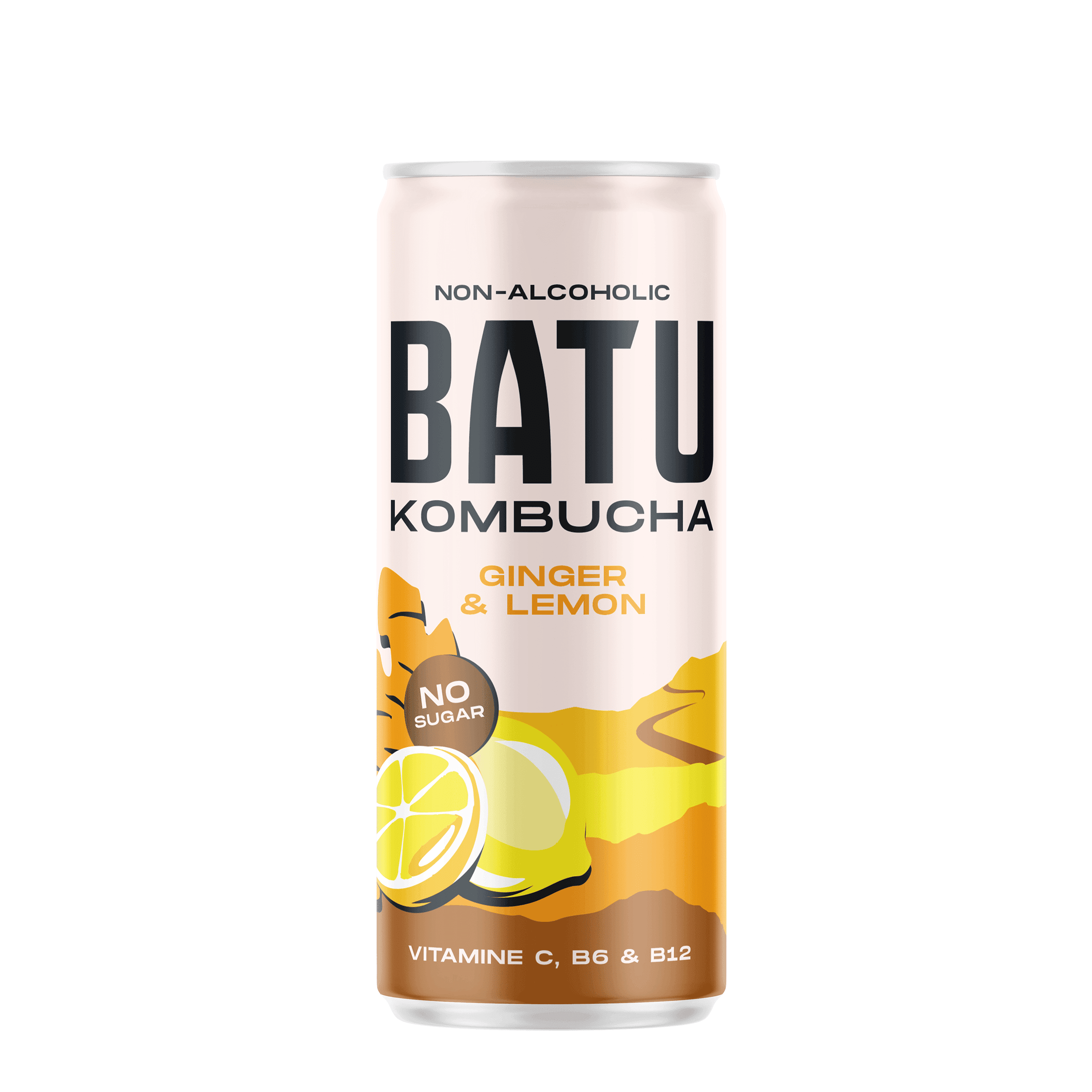 Batu Kombucha ginger & lemon zero