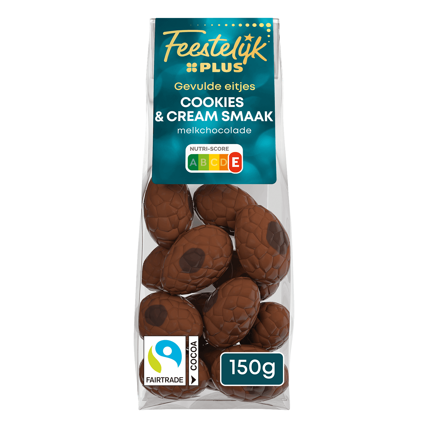 Feestelijk PLUS Paaseitjes melk cookies en cream