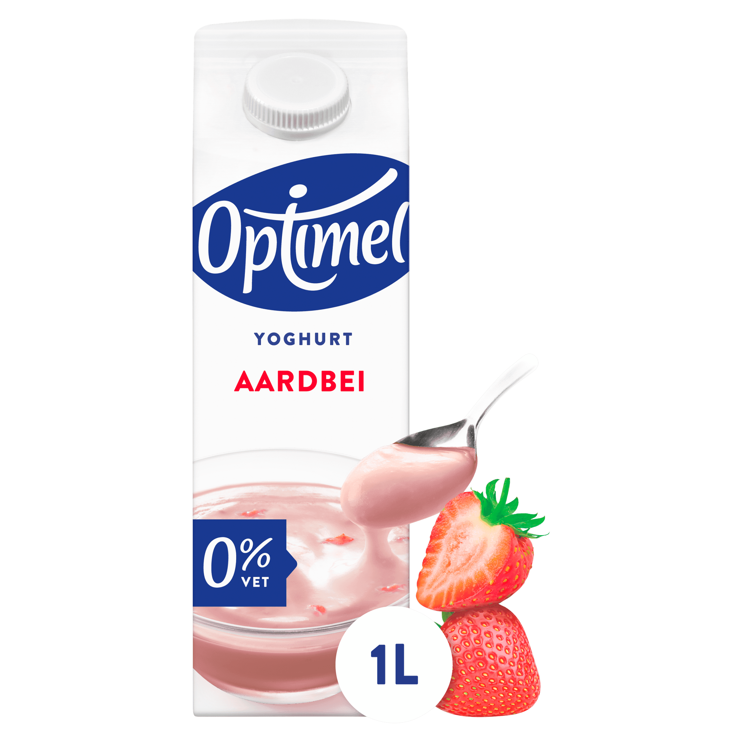 Optimel Yoghurt aardbei 0% vet