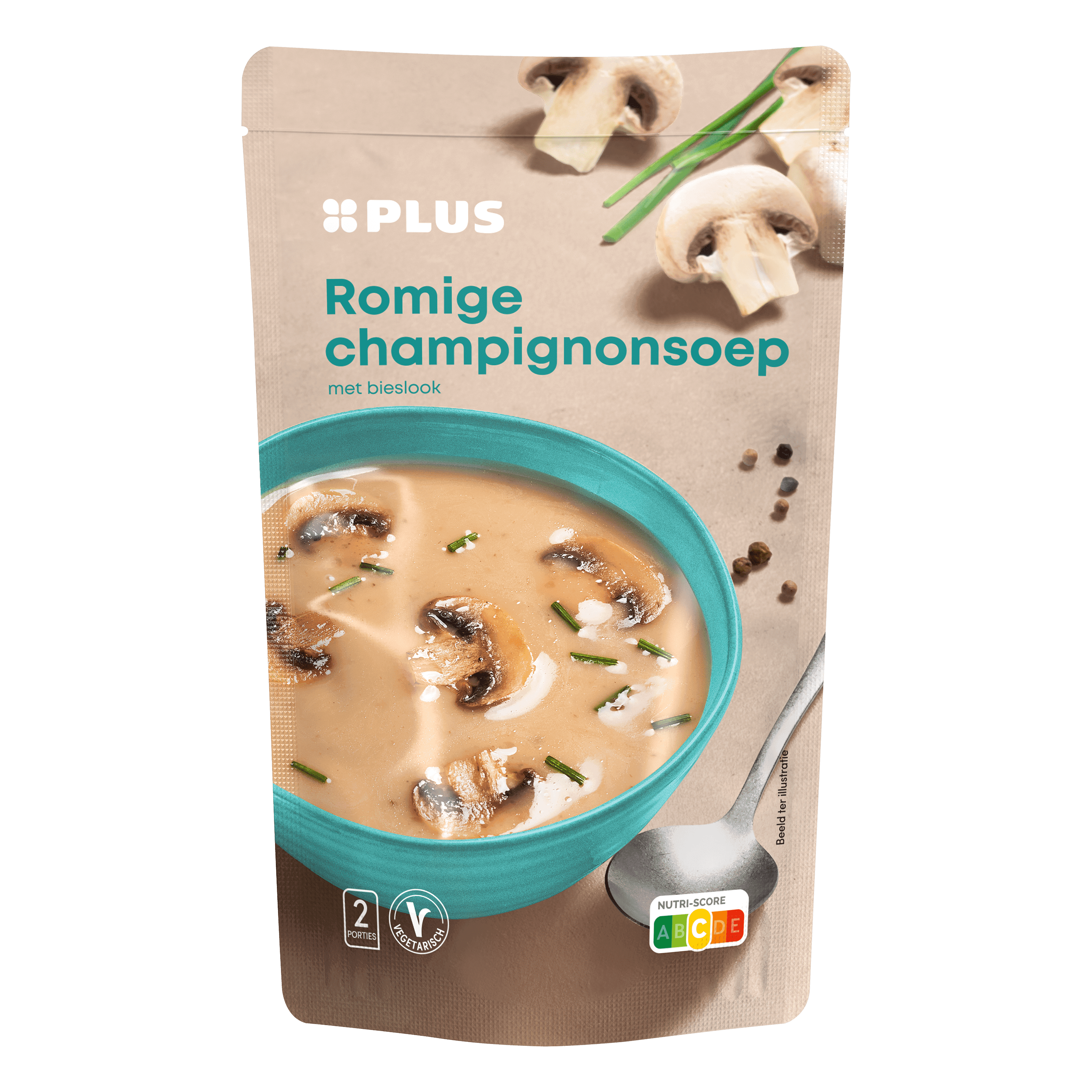 PLUS Soep in zak champignonsoep