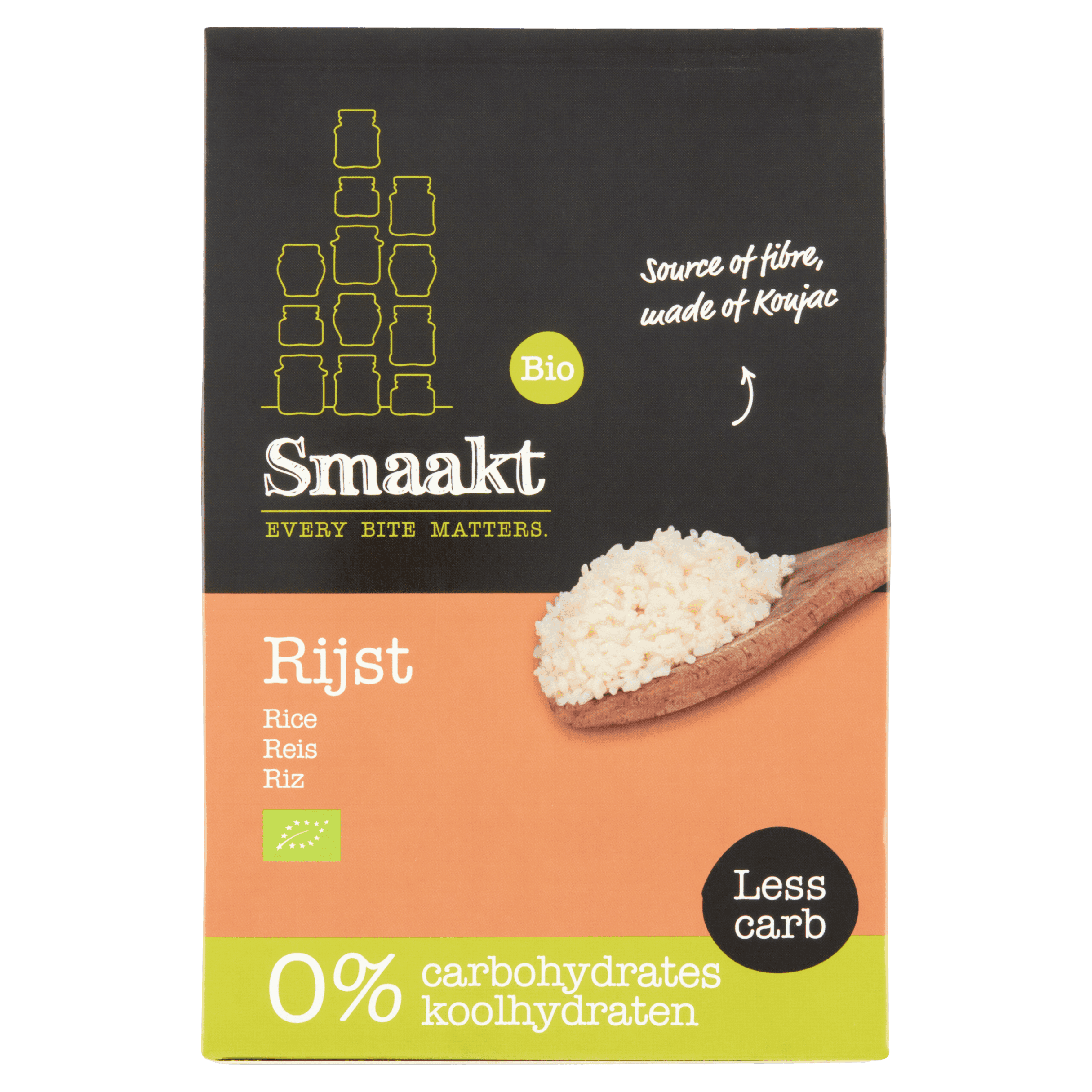 Smaakt Less Carb Konjac Rijst - bio