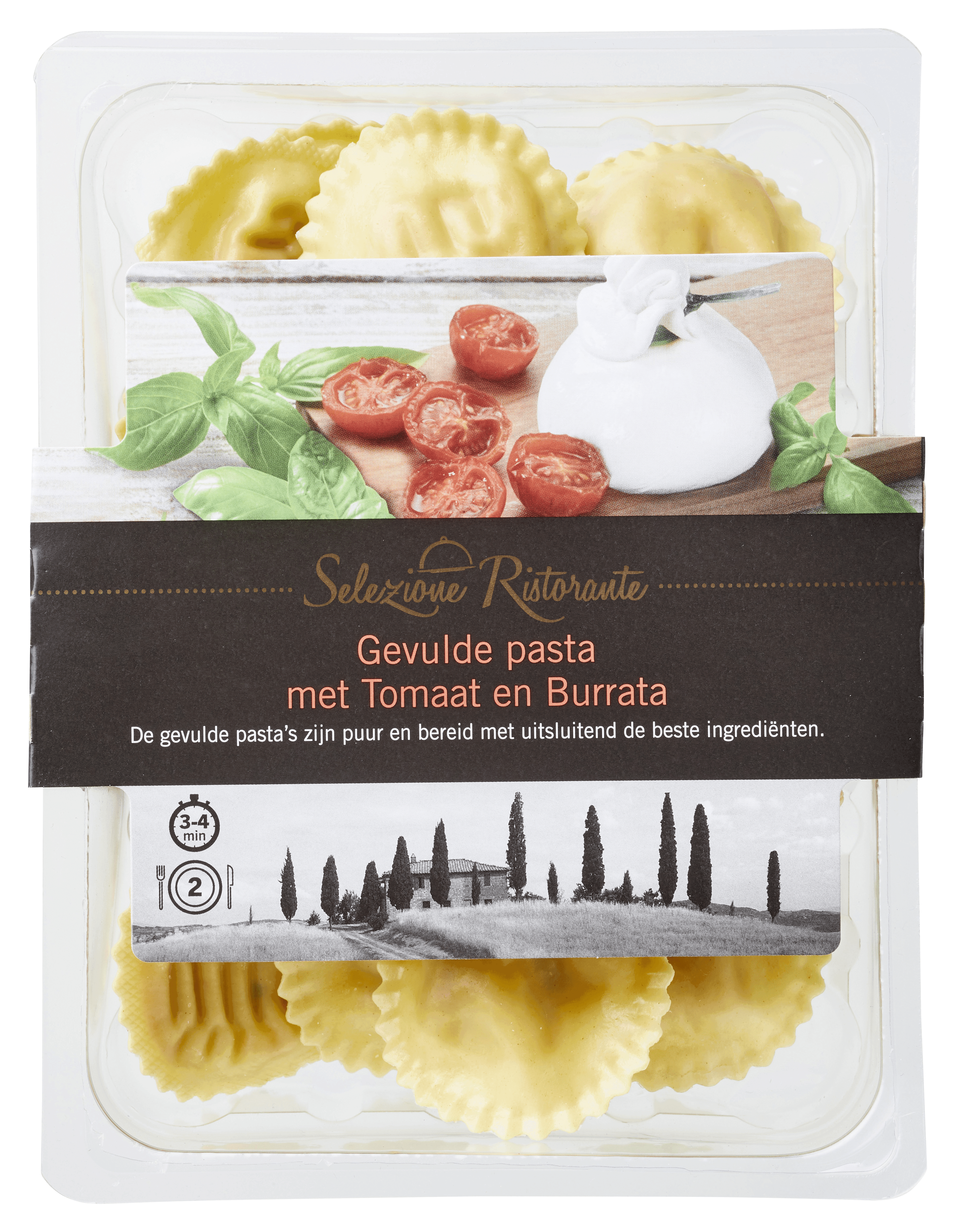 Selezione Ristorante Gevulde pasta met tomaat en burrata