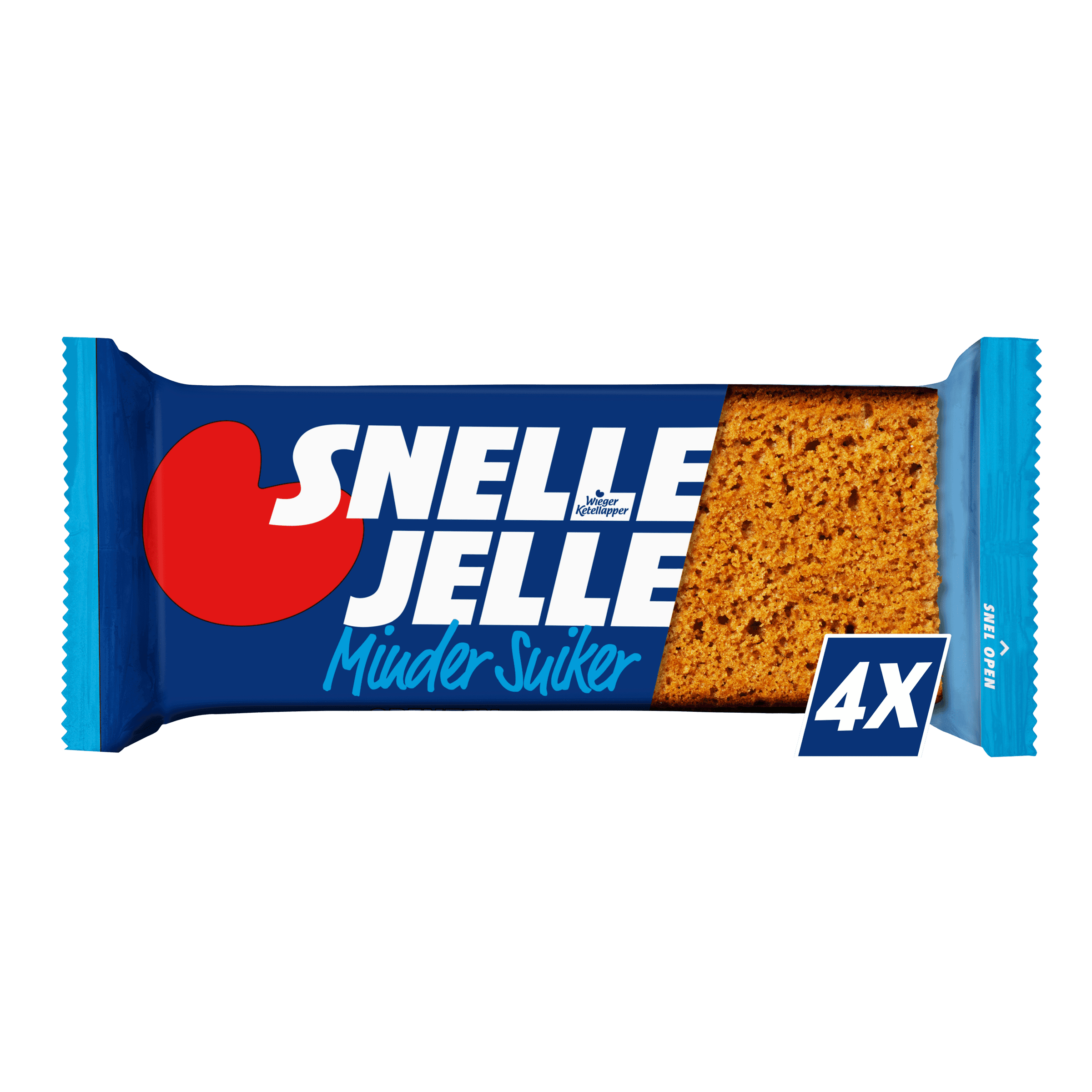 Snelle Jelle Ontbijtkoek minder suiker 4 stuks