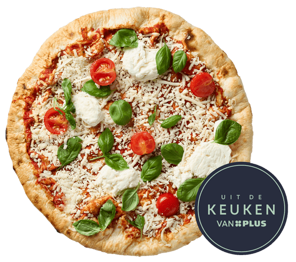 Uit de keuken van PLUS Pizza Margherita di Bufala