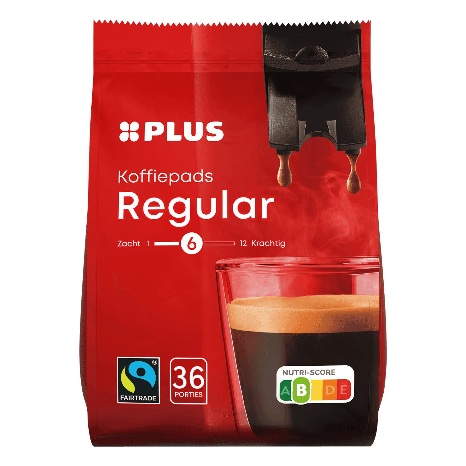 PLUS Koffiepads regular Fairtrade